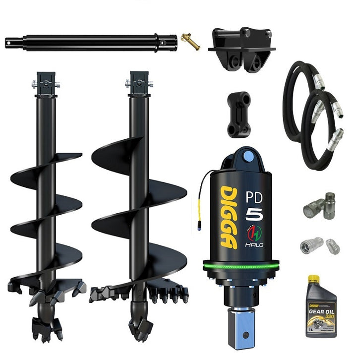 Digga PDH5 HALO 75mm square auger drive combo package mini excavator up to 5.5T Earthmoving Warehouse