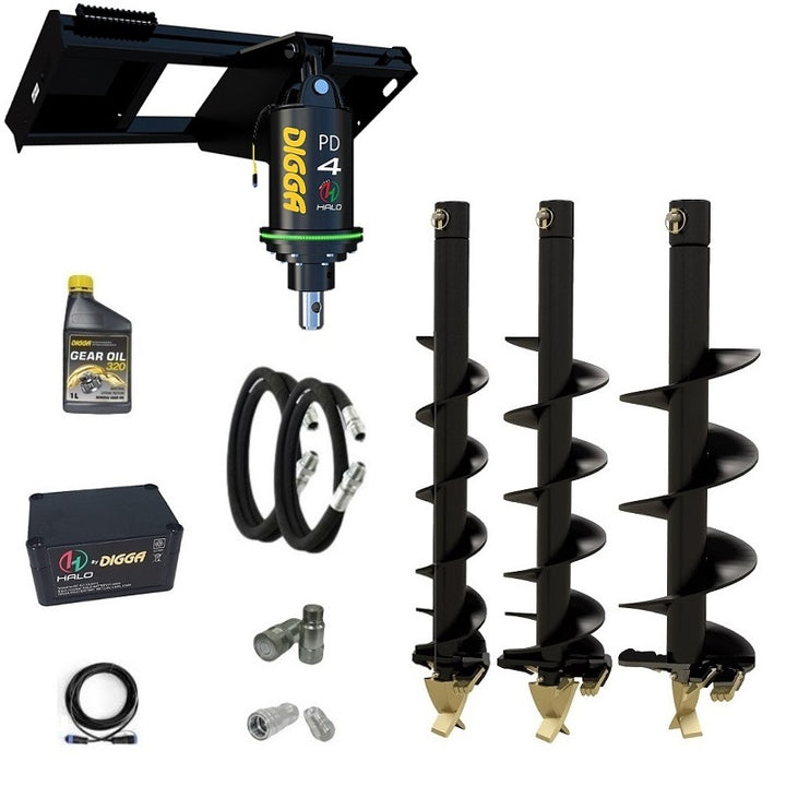 Digga PDH4-2 65mm round HALO auger drive combo package skid steer up to 120Hp Earthmoving Warehouse