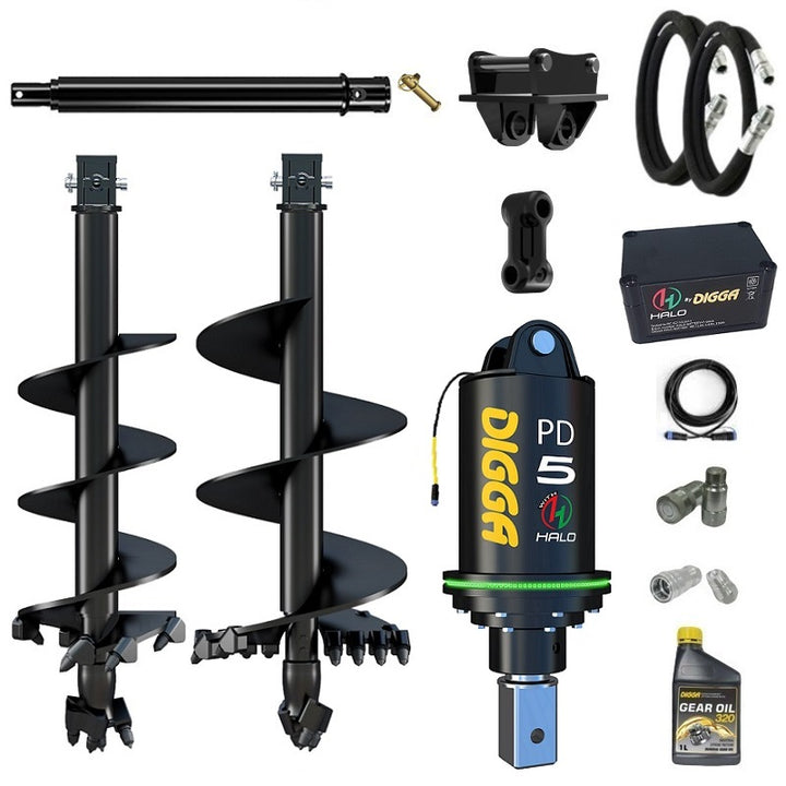 Digga PDH5 HALO 75mm square auger drive combo package mini excavator up to 5.5T Earthmoving Warehouse