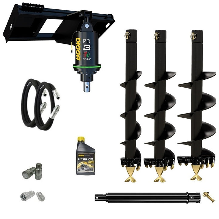 Digga PDH3 HALO auger drive combo package skid steer up to 75Hp Earthmoving Warehouse