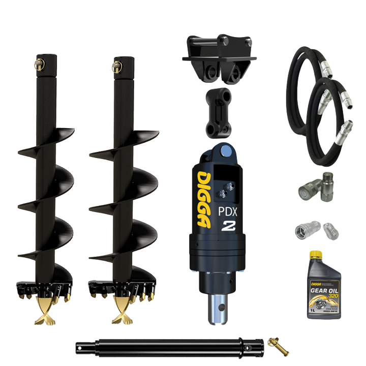 Digga PDX2 auger drive combo package mini excavator up to 2.7T Earthmoving Warehouse