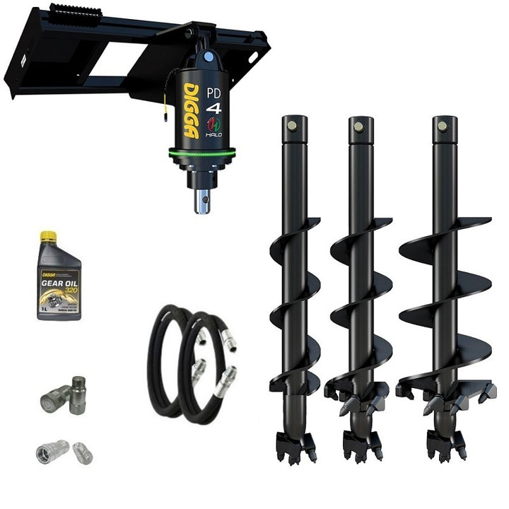 Digga PDH4-2 65mm round HALO auger drive combo package skid steer up to 120Hp Earthmoving Warehouse