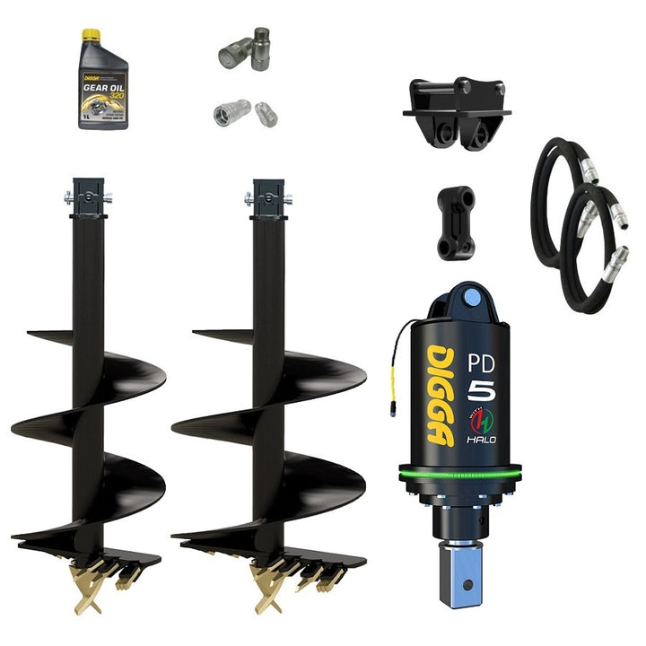 Digga PDH5 HALO 75mm square auger drive combo package mini excavator up to 5.5T Earthmoving Warehouse