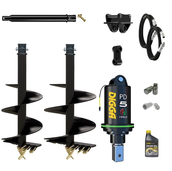 Digga PDH5 HALO 75mm square auger drive combo package mini excavator up to 5.5T Earthmoving Warehouse