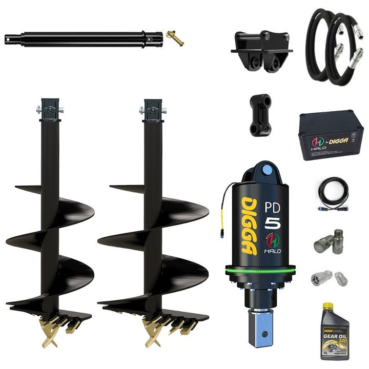 Digga PDH5 HALO 75mm square auger drive combo package mini excavator up to 5.5T Earthmoving Warehouse