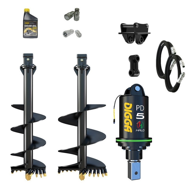 Digga PDH5 HALO 75mm square auger drive combo package mini excavator up to 5.5T Earthmoving Warehouse