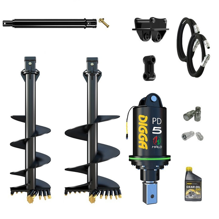 Digga PDH5 HALO 75mm square auger drive combo package mini excavator up to 5.5T Earthmoving Warehouse