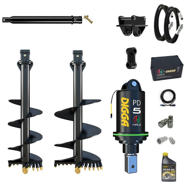 Digga PDH5 HALO 75mm square auger drive combo package mini excavator up to 5.5T Earthmoving Warehouse