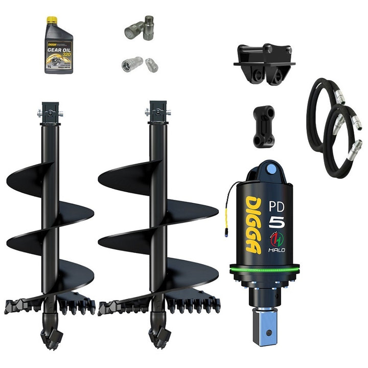 Digga PDH5 HALO 75mm square auger drive combo package mini excavator up to 5.5T Earthmoving Warehouse