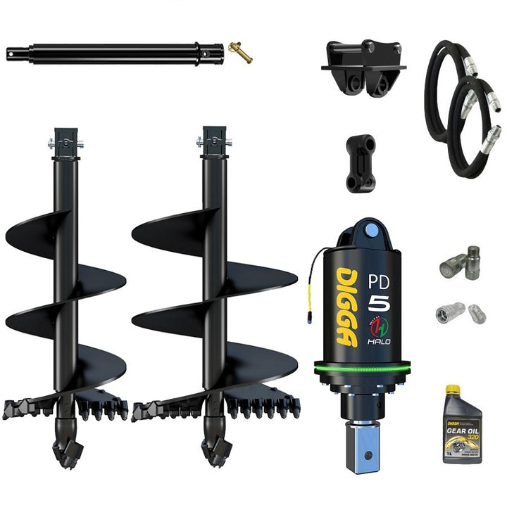 Digga PDH5 HALO 75mm square auger drive combo package mini excavator up to 5.5T Earthmoving Warehouse