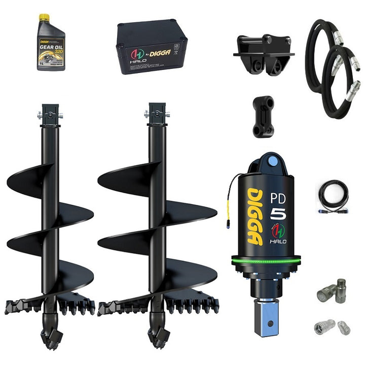 Digga PDH5 HALO 75mm square auger drive combo package mini excavator up to 5.5T Earthmoving Warehouse