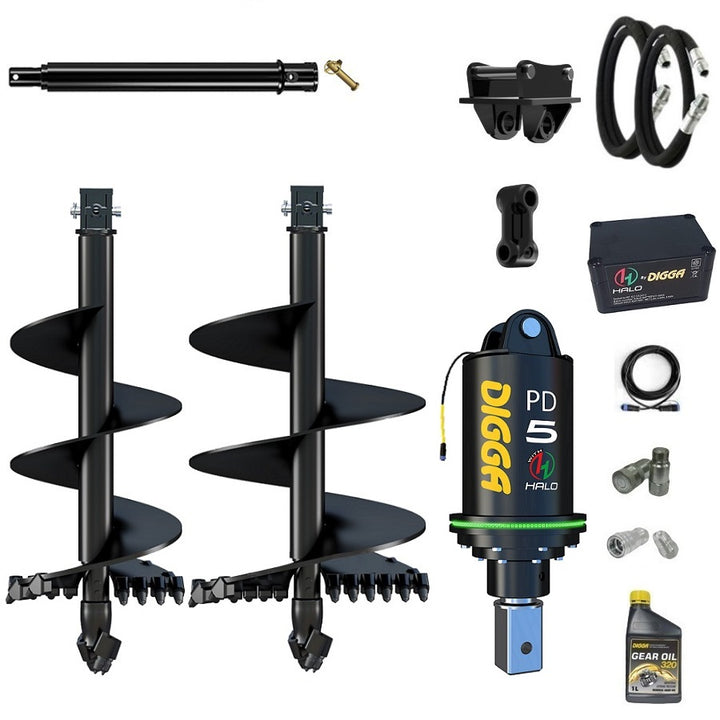 Digga PDH5 HALO 75mm square auger drive combo package mini excavator up to 5.5T Earthmoving Warehouse