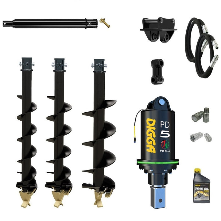 Digga PDH5 HALO 75mm square auger drive combo package mini excavator up to 5.5T Earthmoving Warehouse