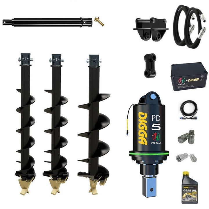 Digga PDH5 HALO 75mm square auger drive combo package mini excavator up to 5.5T Earthmoving Warehouse