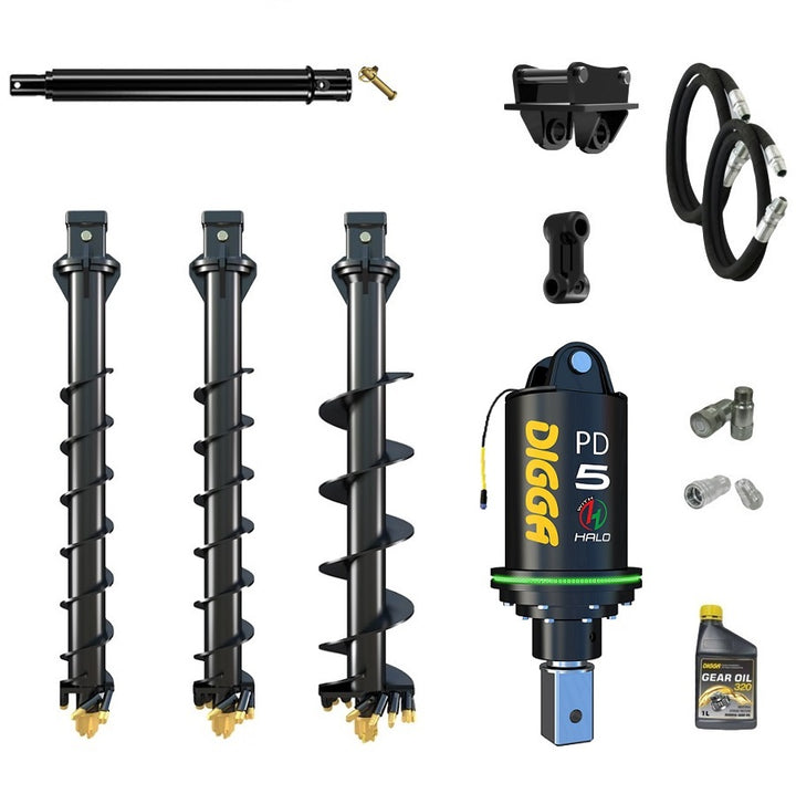 Digga PDH5 HALO 75mm square auger drive combo package mini excavator up to 5.5T Earthmoving Warehouse