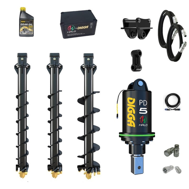 Digga PDH5 HALO 75mm square auger drive combo package mini excavator up to 5.5T Earthmoving Warehouse