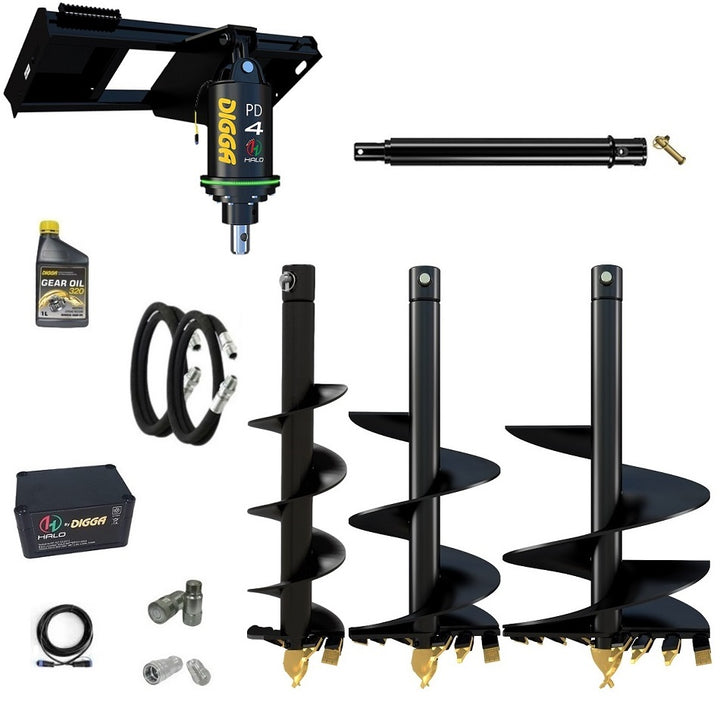 Digga PDH4-2 65mm round HALO auger drive combo package skid steer up to 120Hp Earthmoving Warehouse