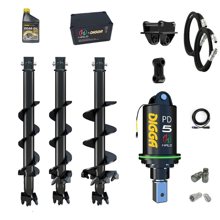 Digga PDH5 HALO 75mm square auger drive combo package mini excavator up to 5.5T Earthmoving Warehouse