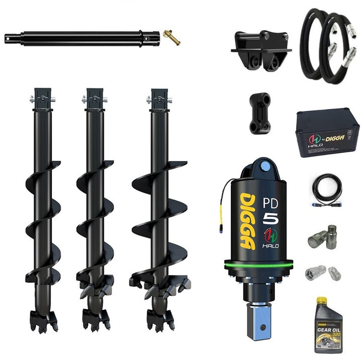 Digga PDH5 HALO 75mm square auger drive combo package mini excavator up to 5.5T Earthmoving Warehouse