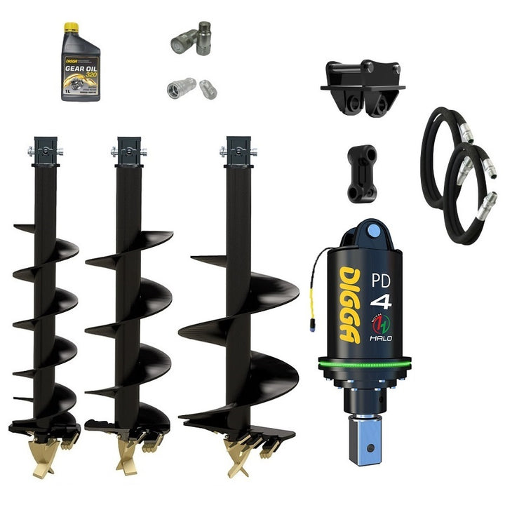 Digga PDH4-5 HALO 75mm square auger drive combo package mini excavator up to 5.5T Earthmoving Warehouse