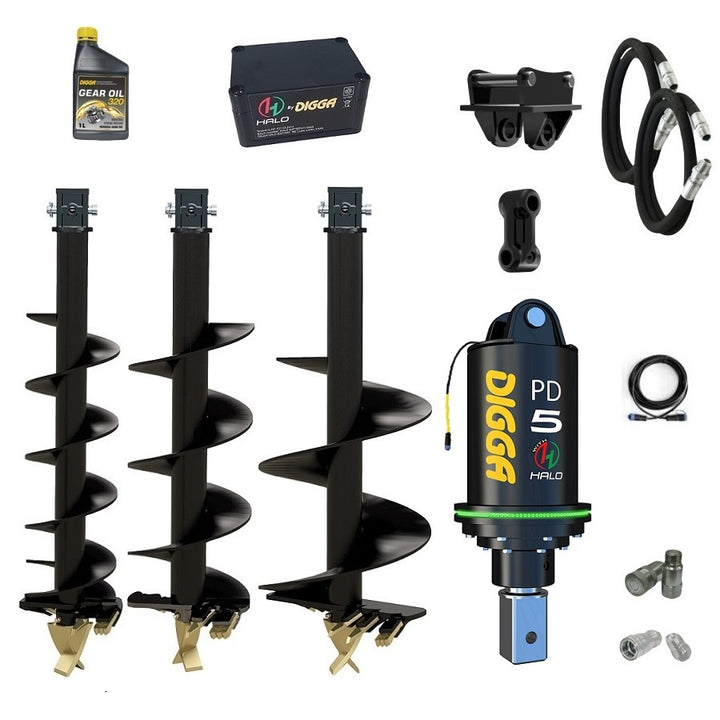 Digga PDH5 HALO 75mm square auger drive combo package mini excavator up to 5.5T Earthmoving Warehouse