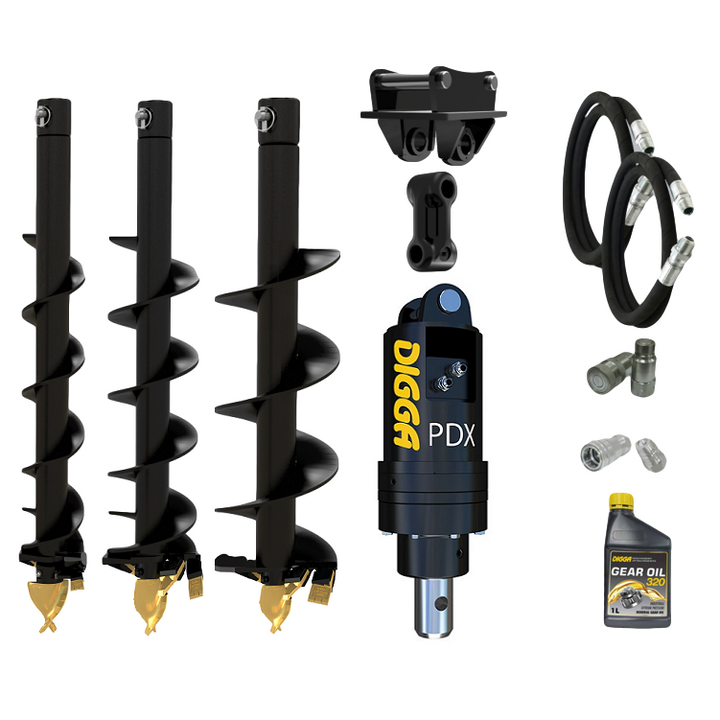 Digga PDX auger drive combo package mini excavator up to 2T Earthmoving Warehouse