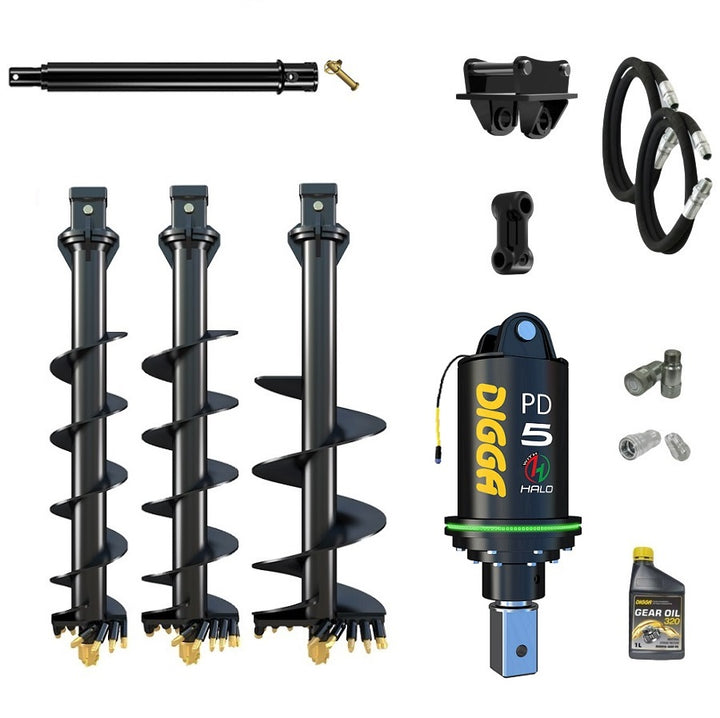 Digga PDH5 HALO 75mm square auger drive combo package mini excavator up to 5.5T Earthmoving Warehouse