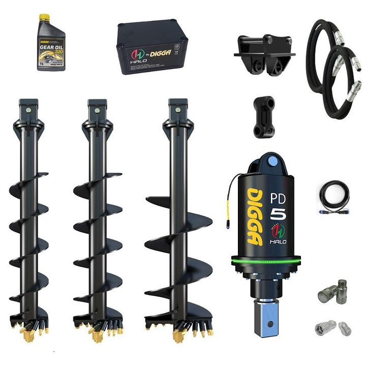 Digga PDH5 HALO 75mm square auger drive combo package mini excavator up to 5.5T Earthmoving Warehouse