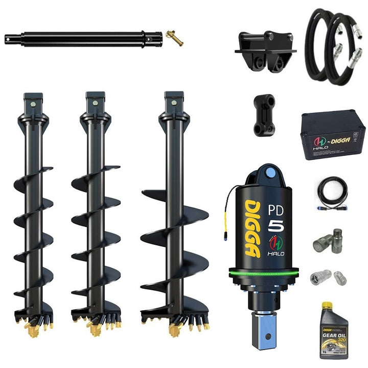 Digga PDH5 HALO 75mm square auger drive combo package mini excavator up to 5.5T Earthmoving Warehouse