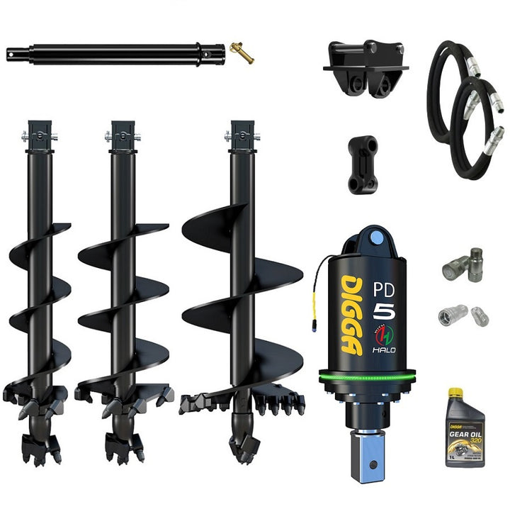 Digga PDH5 HALO 75mm square auger drive combo package mini excavator up to 5.5T Earthmoving Warehouse