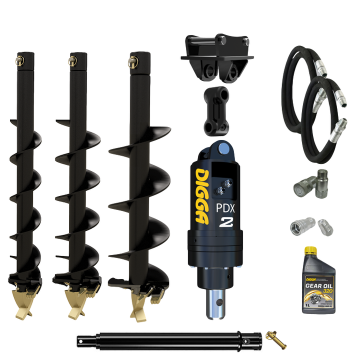 Digga PDX2 auger drive combo package mini excavator up to 2.7T Earthmoving Warehouse