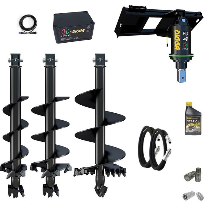 Digga PDH4-5 75mm square HALO auger drive combo package skid steer up to 120Hp Earthmoving Warehouse
