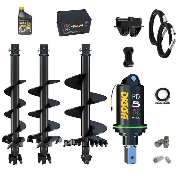 Digga PDH5 HALO 75mm square auger drive combo package mini excavator up to 5.5T Earthmoving Warehouse