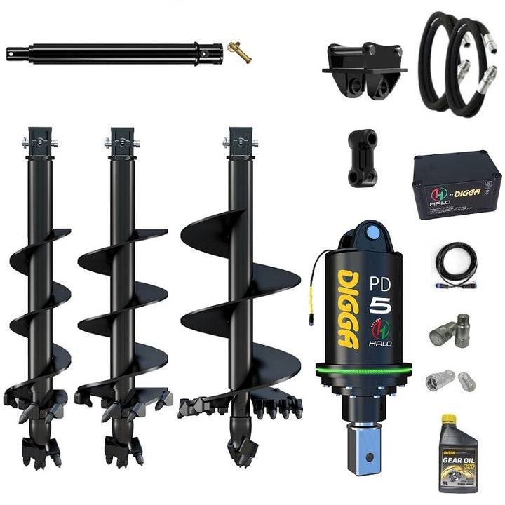 Digga PDH5 HALO 75mm square auger drive combo package mini excavator up to 5.5T Earthmoving Warehouse