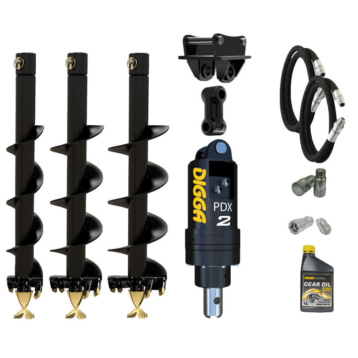 Digga PDX2 auger drive combo package mini excavator up to 2.7T Earthmoving Warehouse