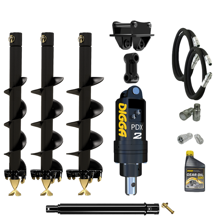 Digga PDX2 auger drive combo package mini excavator up to 2.7T Earthmoving Warehouse