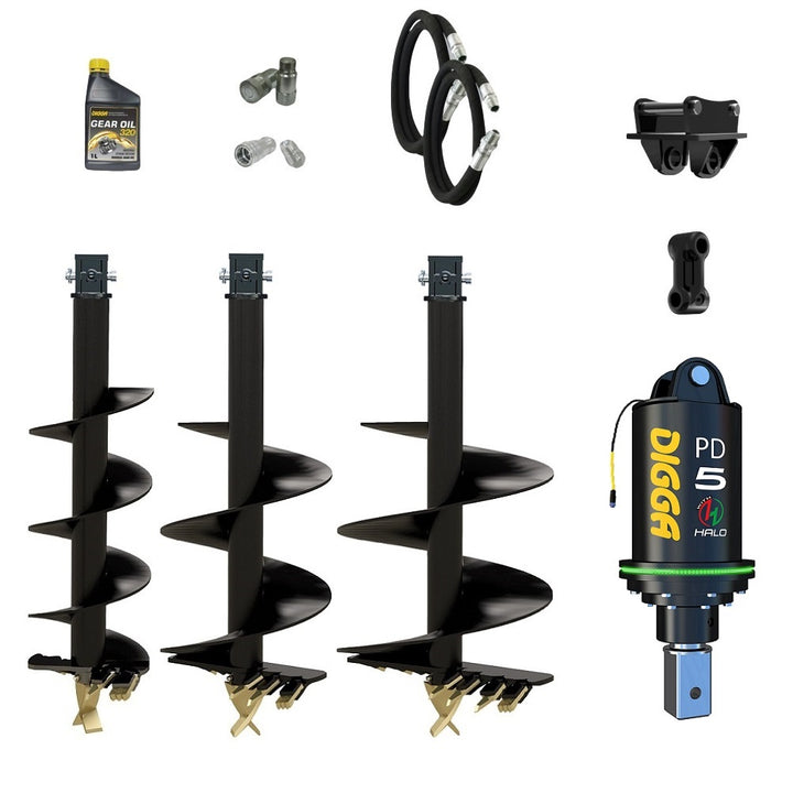 Digga PDH5 HALO 75mm square auger drive combo package mini excavator up to 5.5T Earthmoving Warehouse