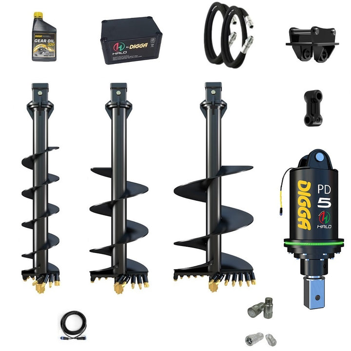 Digga PDH5 HALO 75mm square auger drive combo package mini excavator up to 5.5T Earthmoving Warehouse