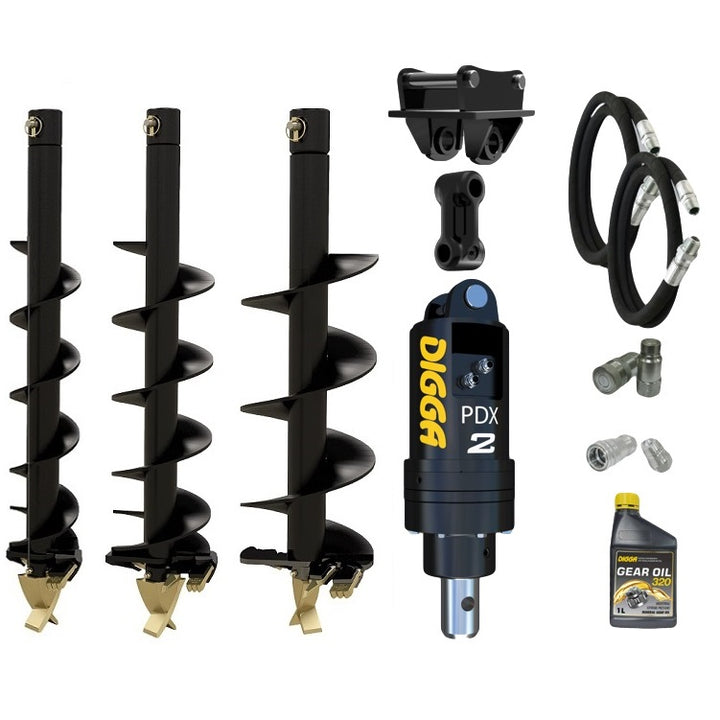 Digga PDX2 auger drive combo package mini excavator up to 2.7T Earthmoving Warehouse