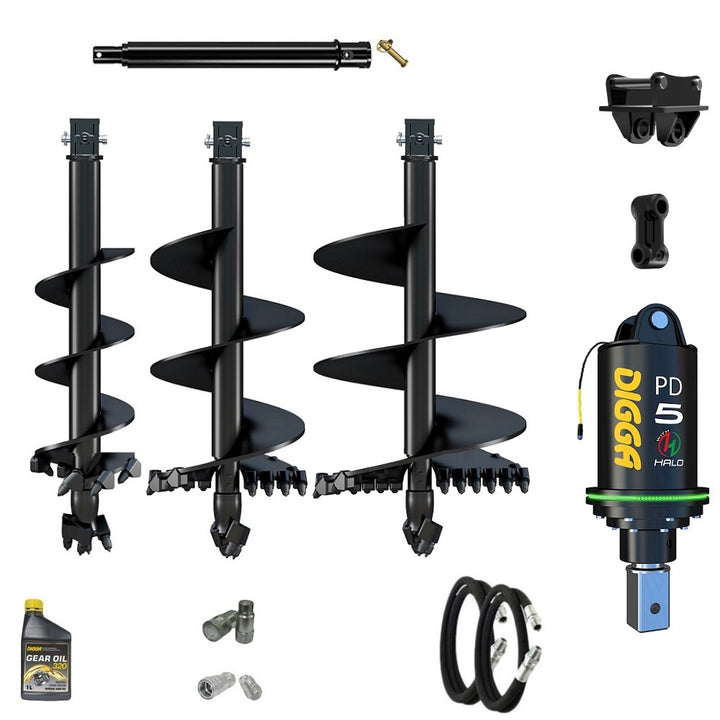 Digga PDH5 HALO 75mm square auger drive combo package mini excavator up to 5.5T Earthmoving Warehouse