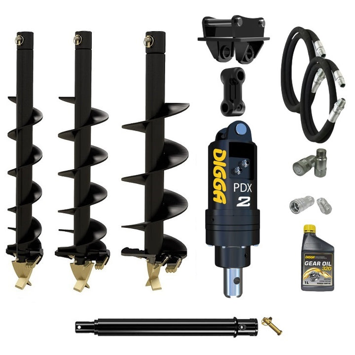 Digga PDX2 auger drive combo package mini excavator up to 2.7T Earthmoving Warehouse