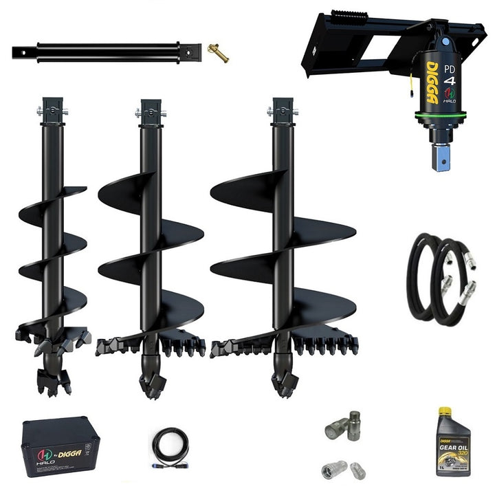 Digga PDH4-5 75mm square HALO auger drive combo package skid steer up to 120Hp Earthmoving Warehouse