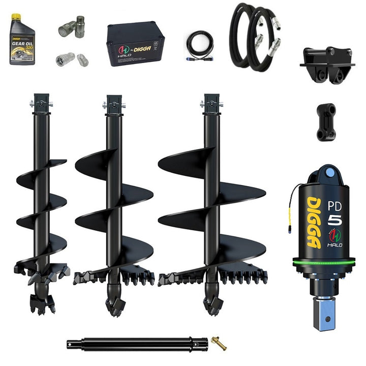 Digga PDH5 HALO 75mm square auger drive combo package mini excavator up to 5.5T Earthmoving Warehouse