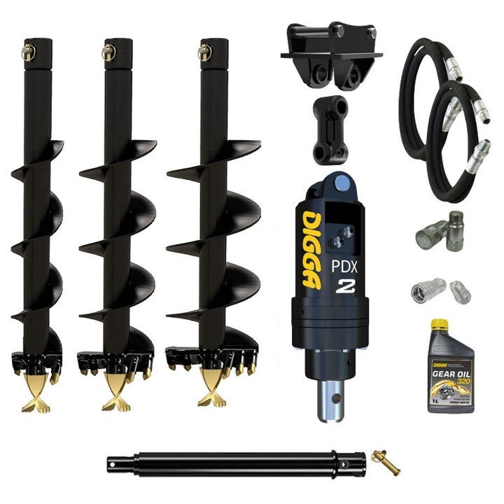 Digga PDX2 auger drive combo package mini excavator up to 2.7T Earthmoving Warehouse