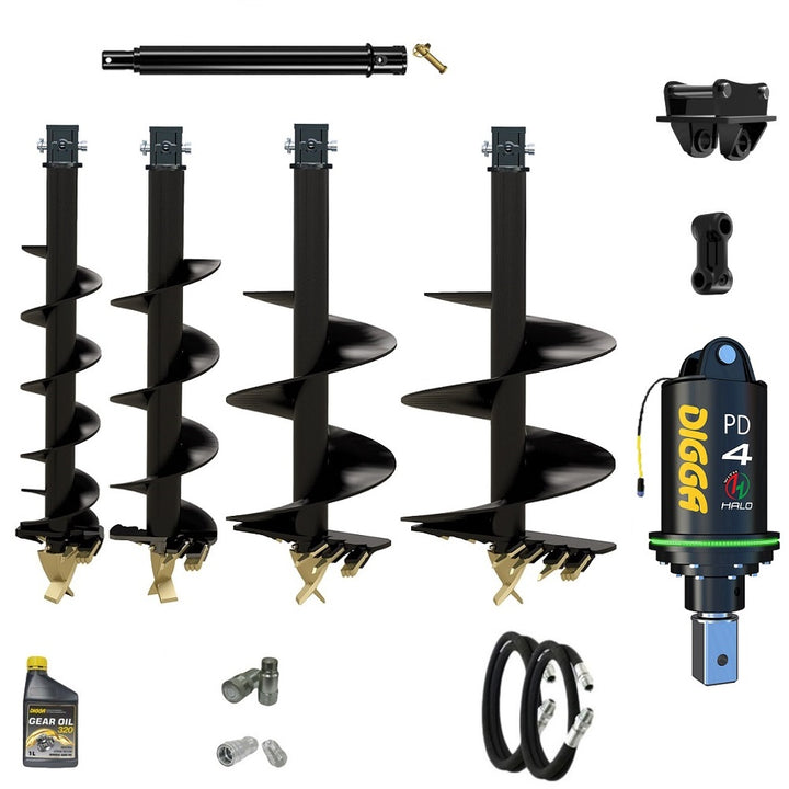 Digga PDH4-5 HALO 75mm square auger drive combo package mini excavator up to 5.5T Earthmoving Warehouse