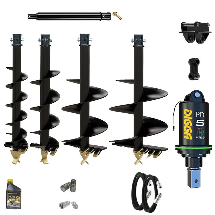 Digga PDH5 HALO 75mm square auger drive combo package mini excavator up to 5.5T Earthmoving Warehouse