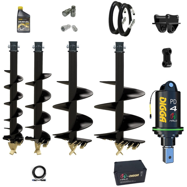 Digga PDH4-5 HALO 75mm square auger drive combo package mini excavator up to 5.5T Earthmoving Warehouse