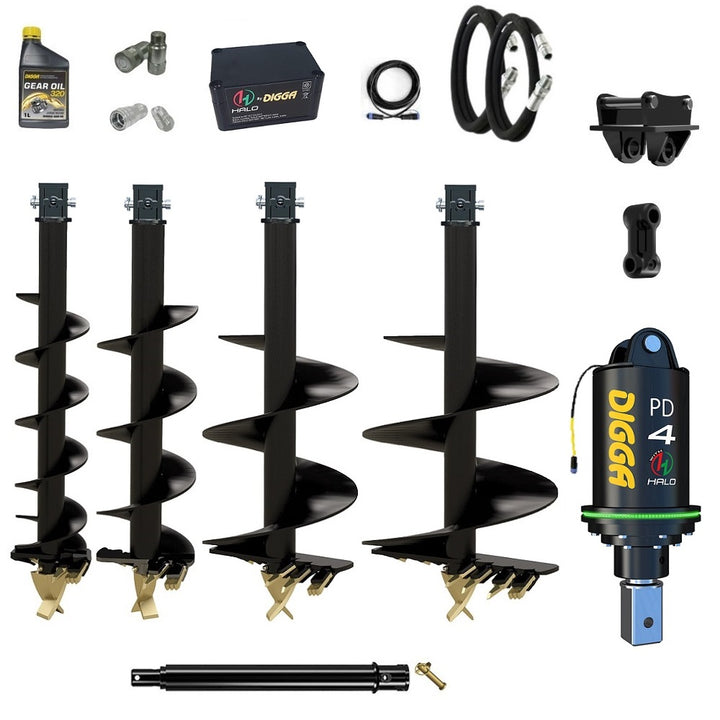 Digga PDH4-5 HALO 75mm square auger drive combo package mini excavator up to 5.5T Earthmoving Warehouse