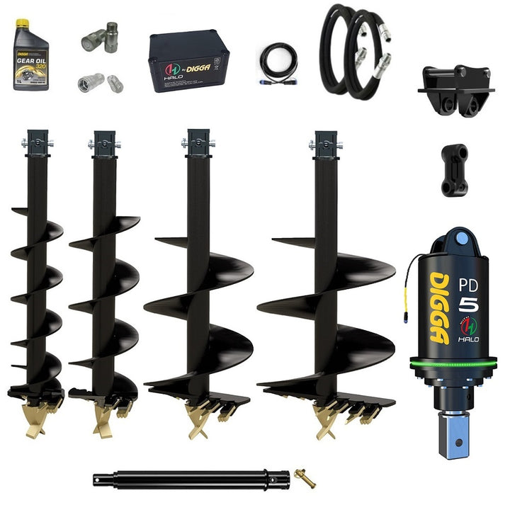 Digga PDH5 HALO 75mm square auger drive combo package mini excavator up to 5.5T Earthmoving Warehouse