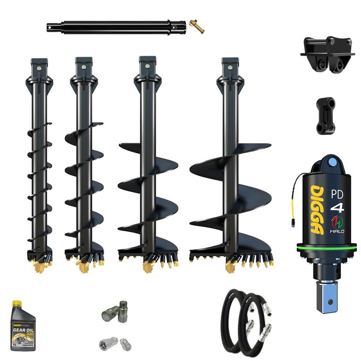 Digga PDH4-5 HALO 75mm square auger drive combo package mini excavator up to 5.5T Earthmoving Warehouse